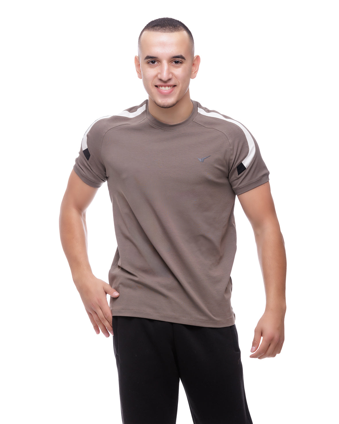 Мъжка тениска в цвят каки