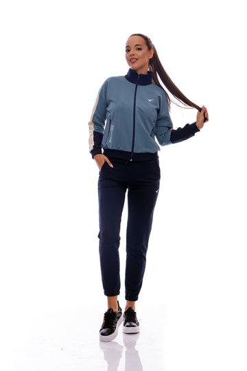 Дамски спортен екип в петрол и тъмно синьо