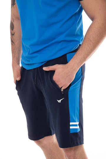 Мъжки шорти в тъмно синьо със синьо