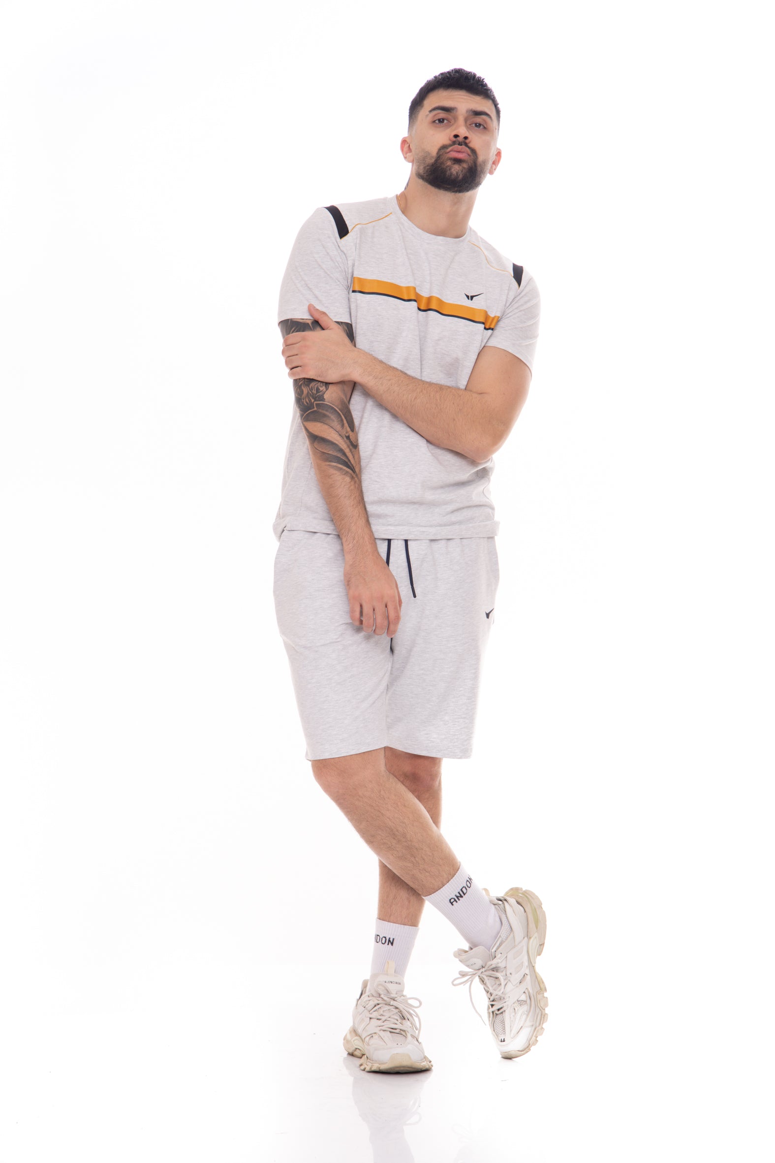 Мъжки шорти в светъл меланж