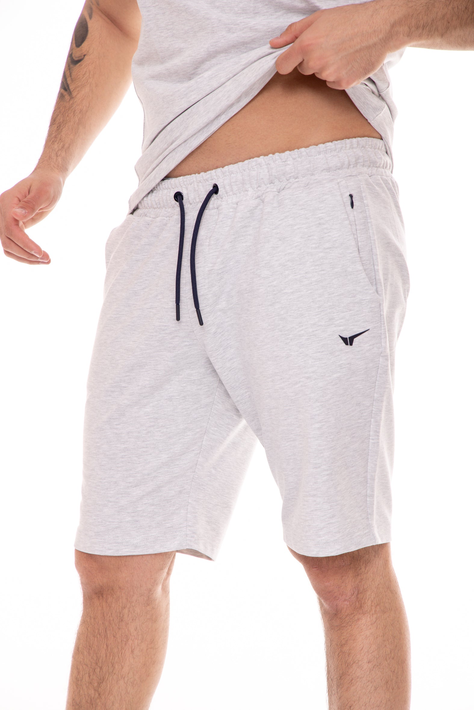 Мъжки шорти в светъл меланж