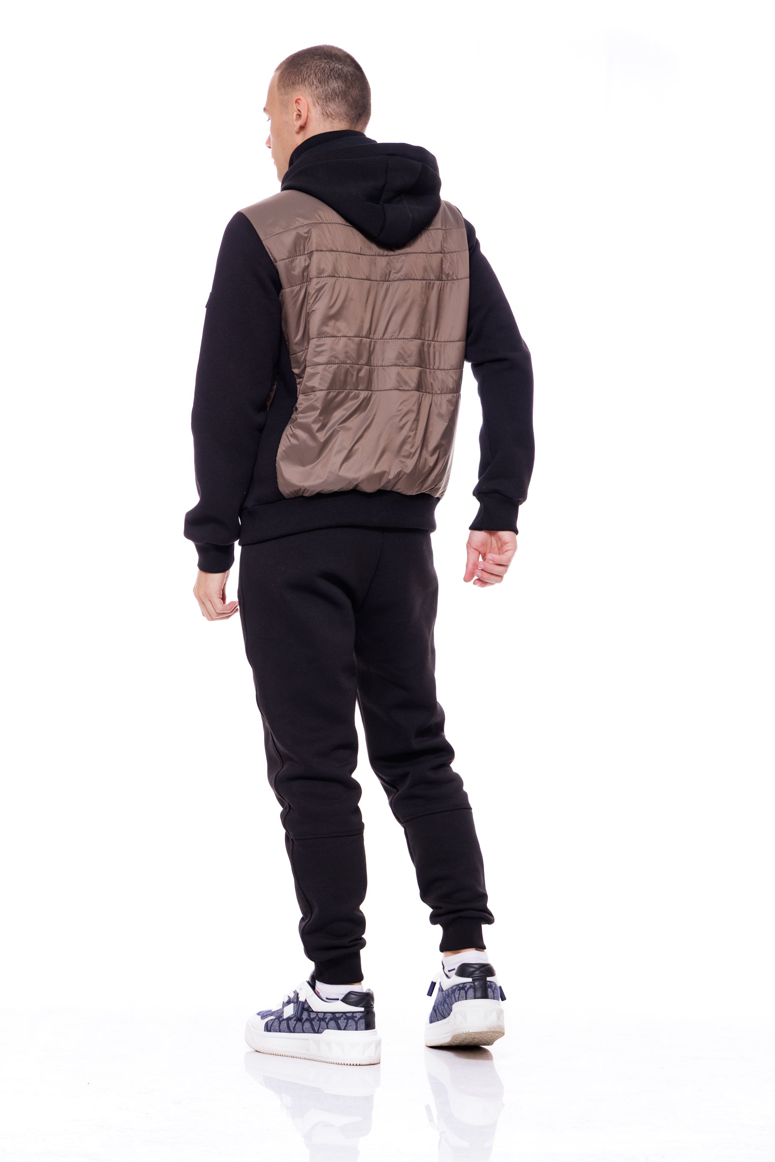 Мъжко ватирано анорак с шушляк 25-0097