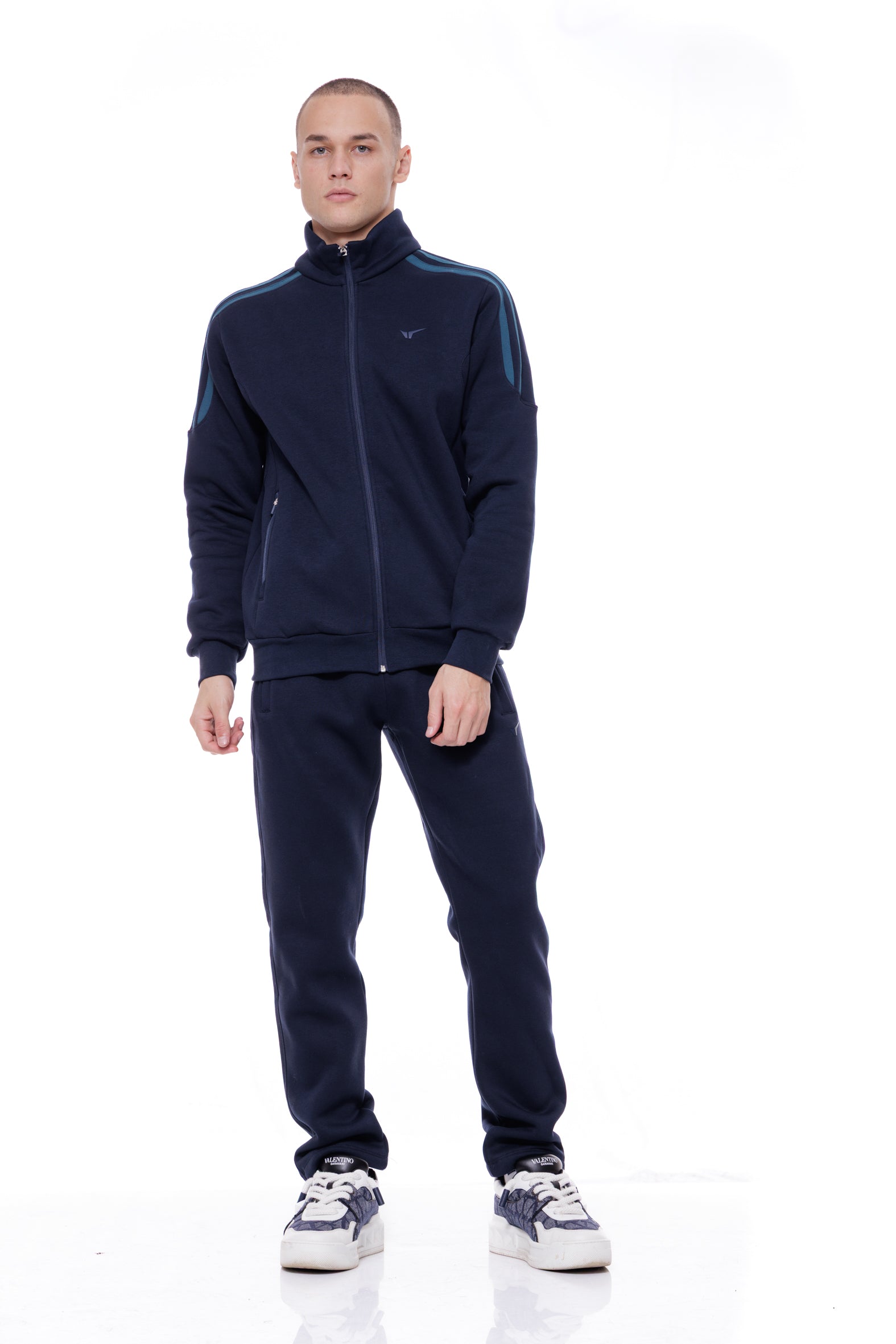 Мъжки ватиран екип в тъмносиньо