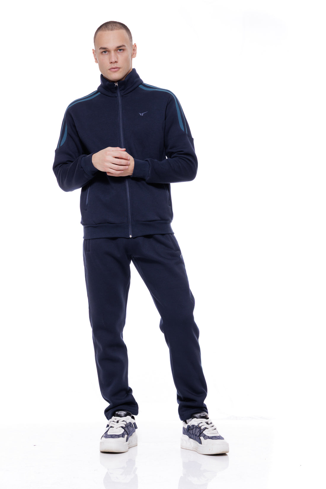 Мъжки ватиран екип в тъмносиньо