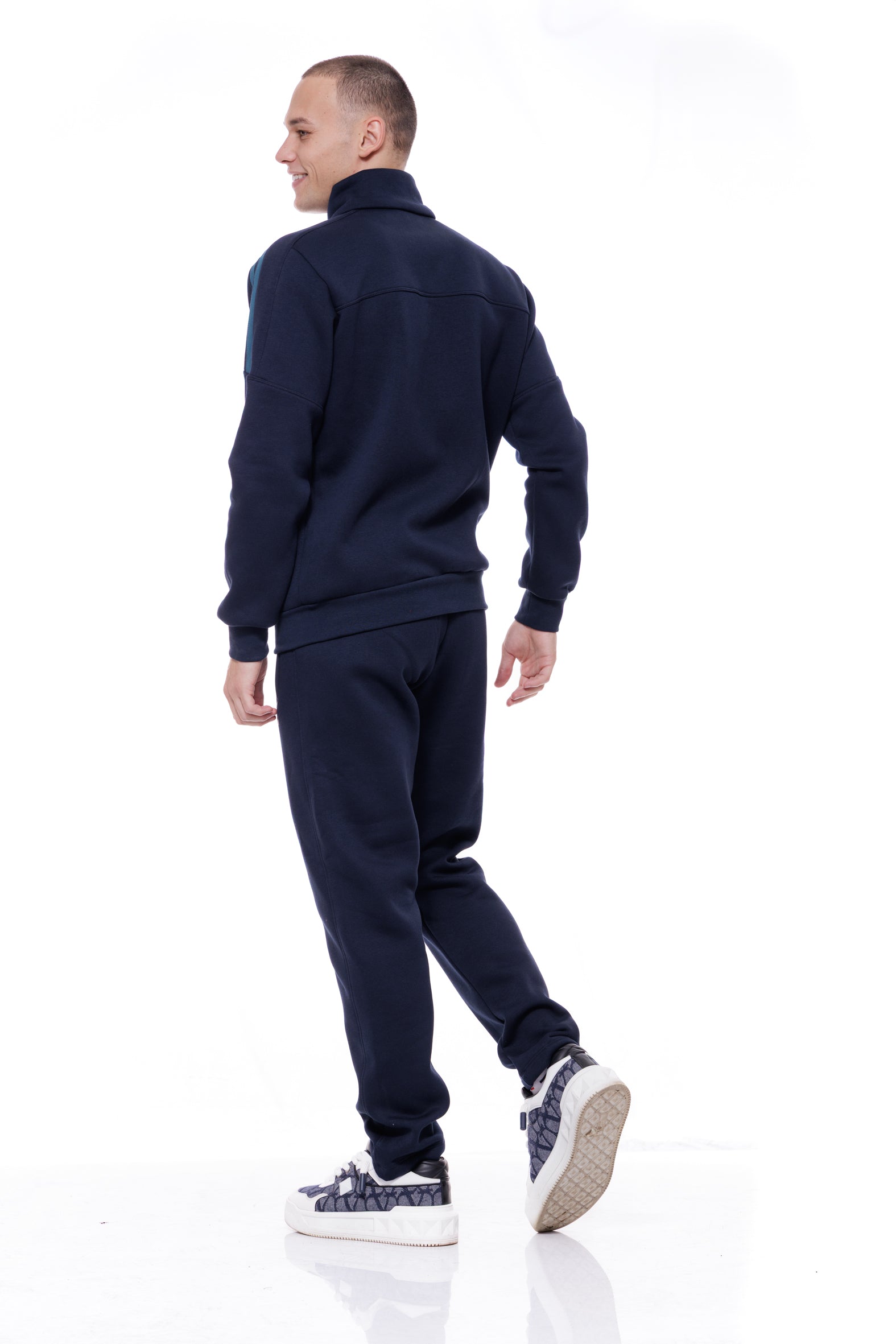 Мъжки ватиран екип в тъмносиньо