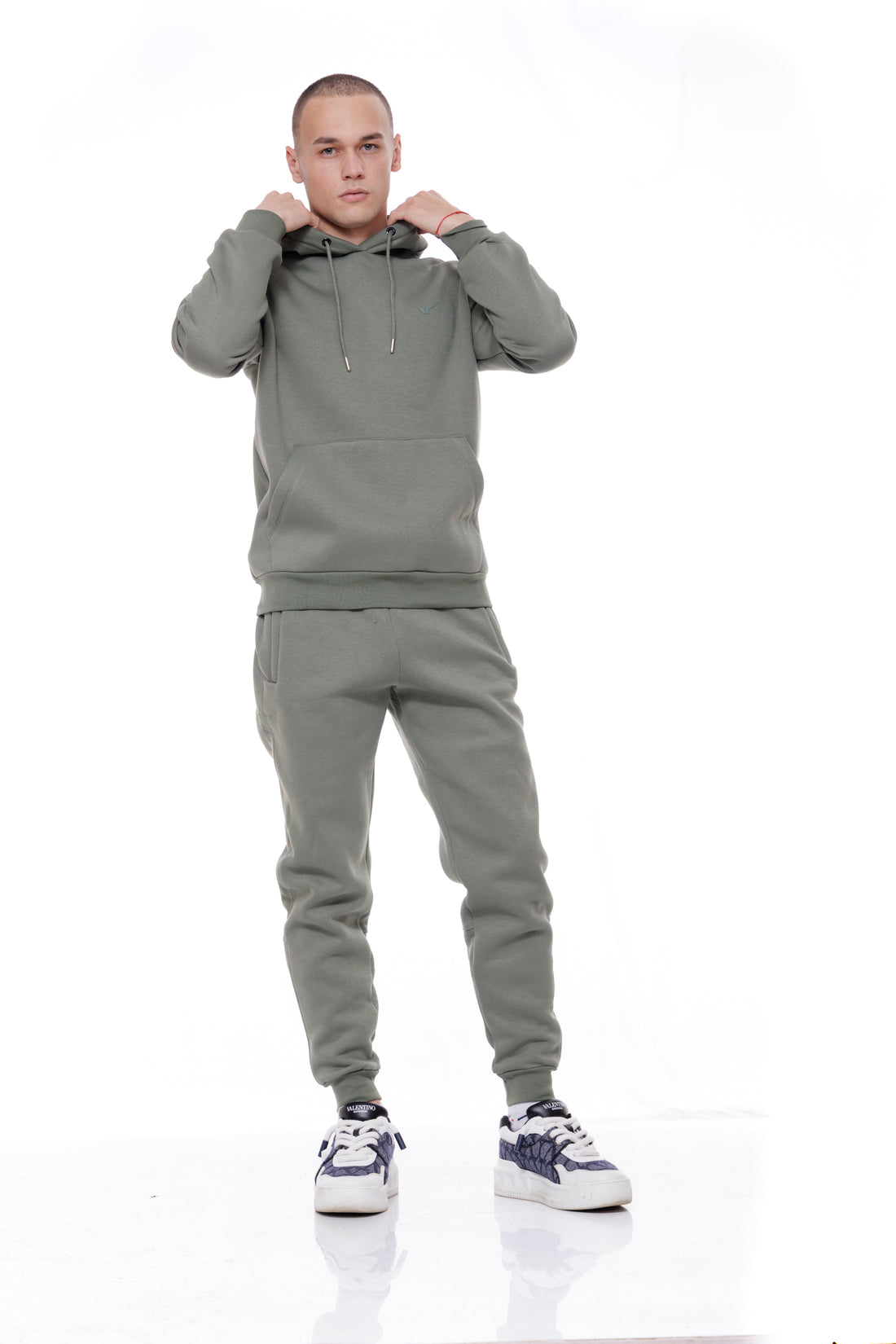 Мъжки спортен ватиран екип в зелено 24-0147