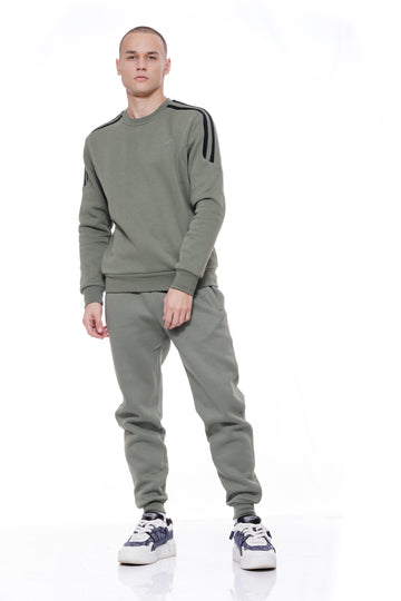 Мъжка спортна ватирана блуза в зелено