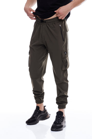 Мъжки панталон тип карго в каки